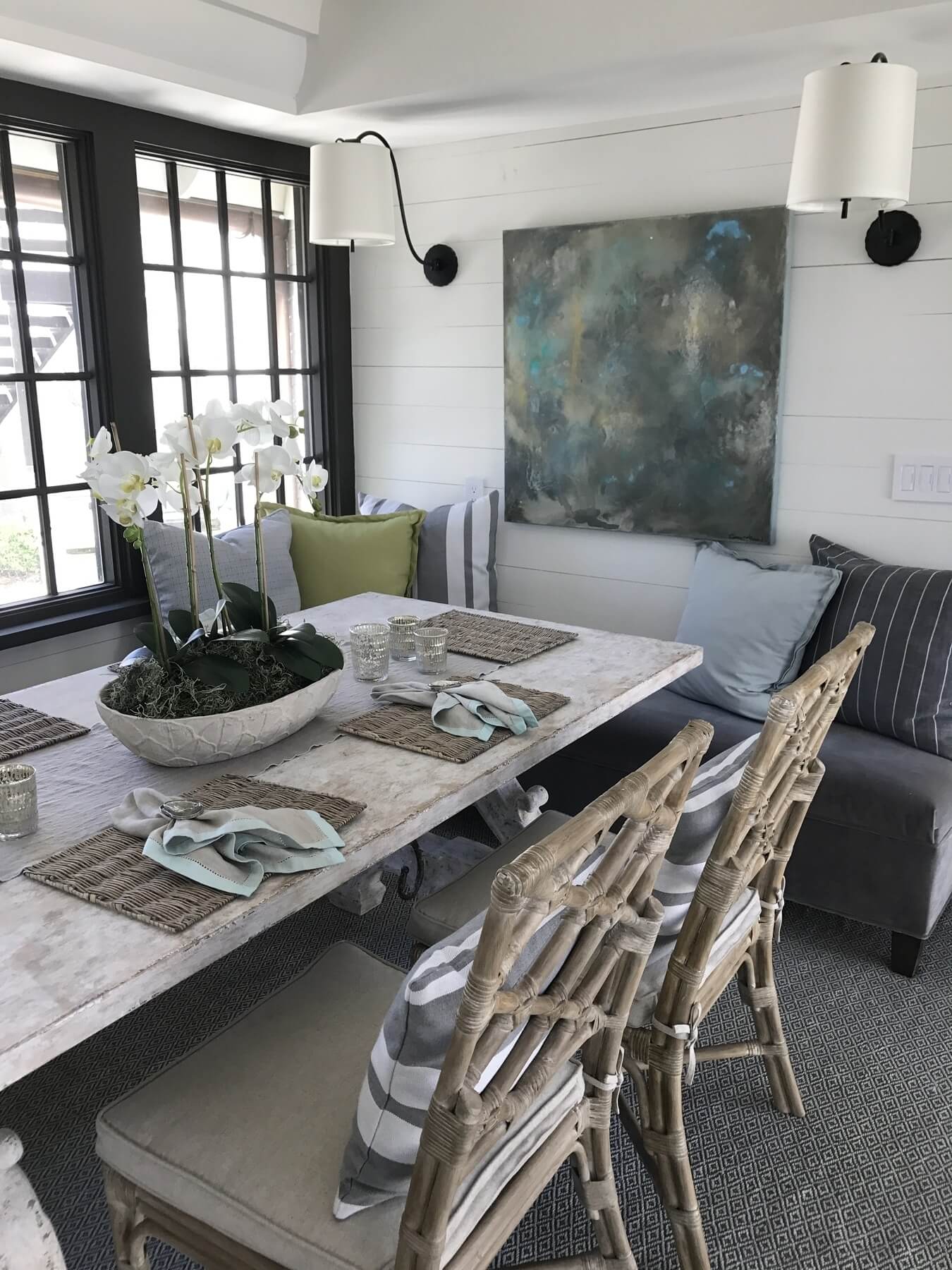 The breakfast room was slightly altered to meet the needs of the new homeowners. The breakfast room was slightly altered to meet the needs of the new homeowners.