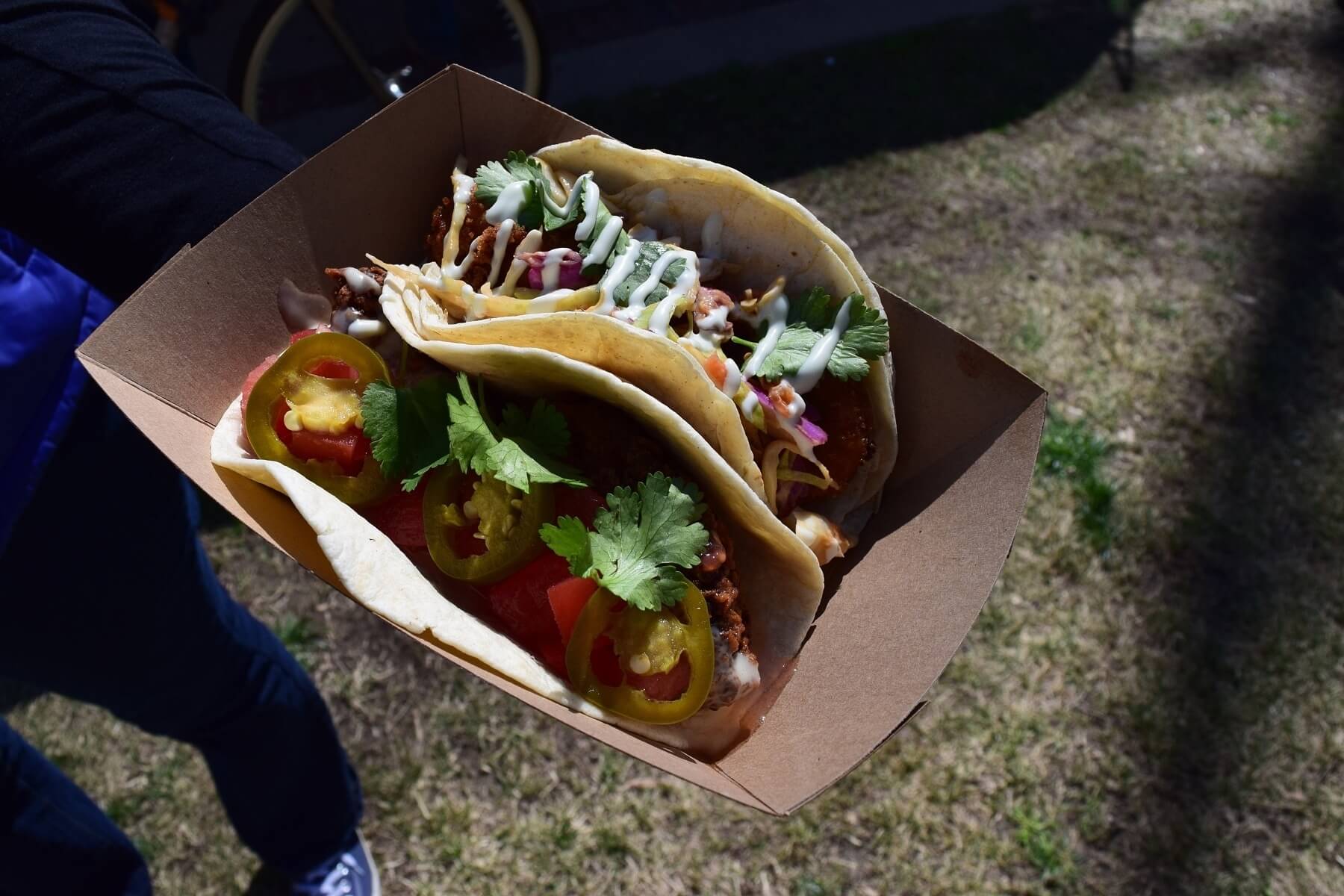 El Mero Taco’s Southern Fried Chicken Tacos and Fried Shrimp Tacos have a delicious Southern twist.