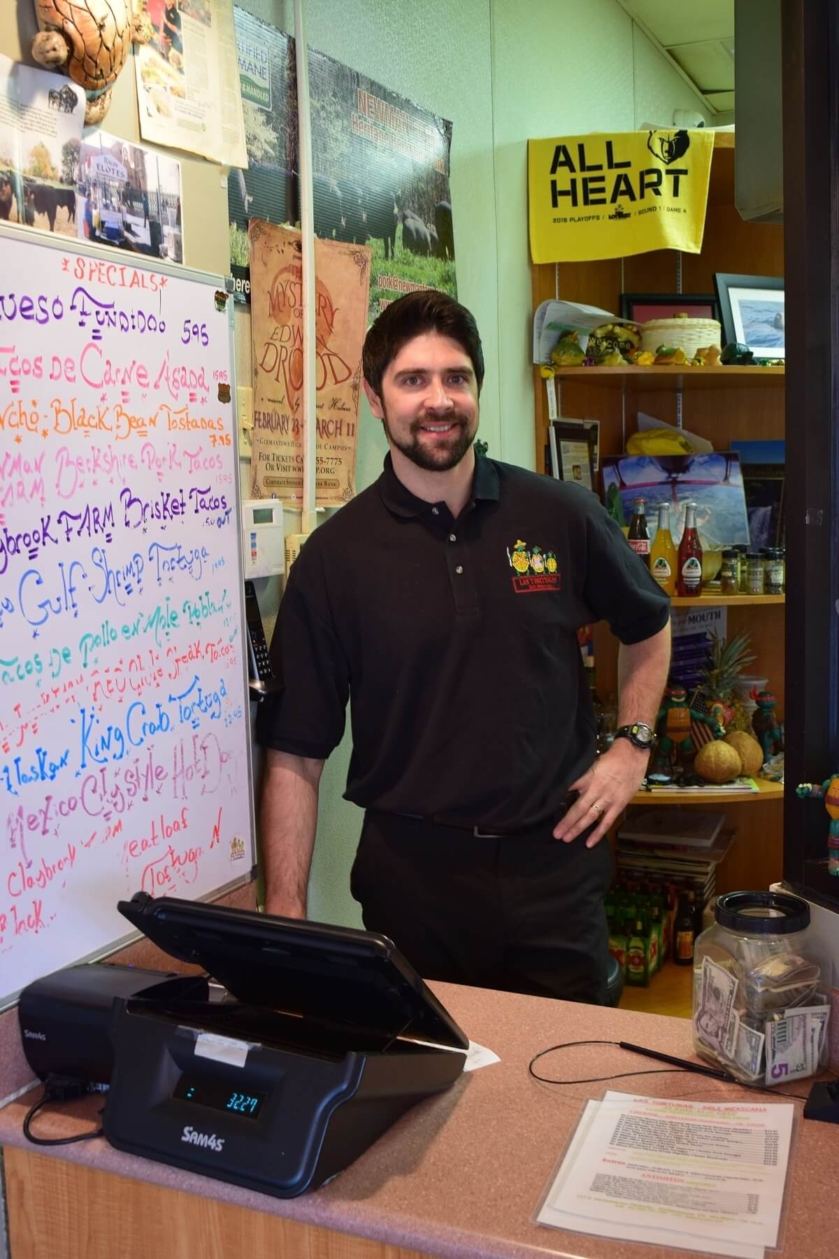 Las Tortugas owner Jonathan Magallenes welcomes guests to his deli Mexicana.
