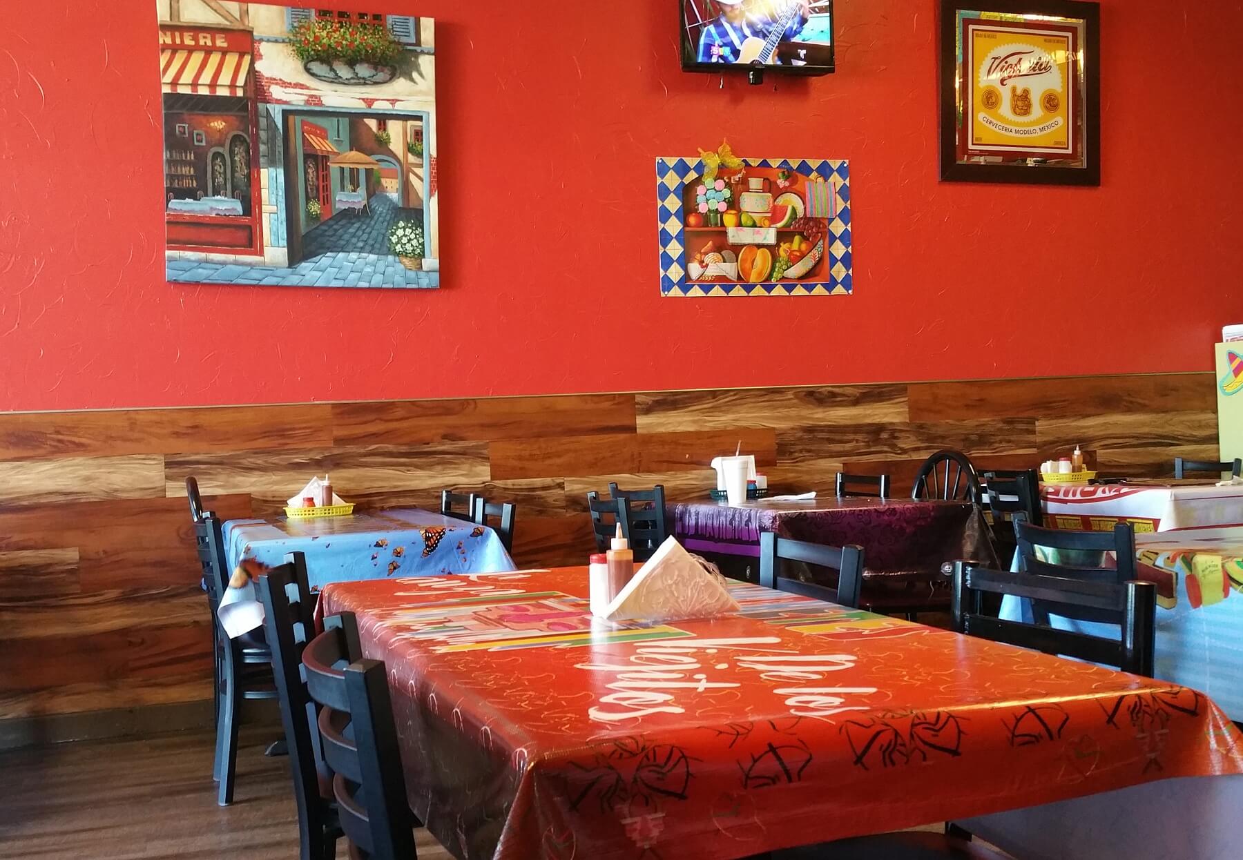 The interior is colorful and inviting. The interior is colorful and inviting.