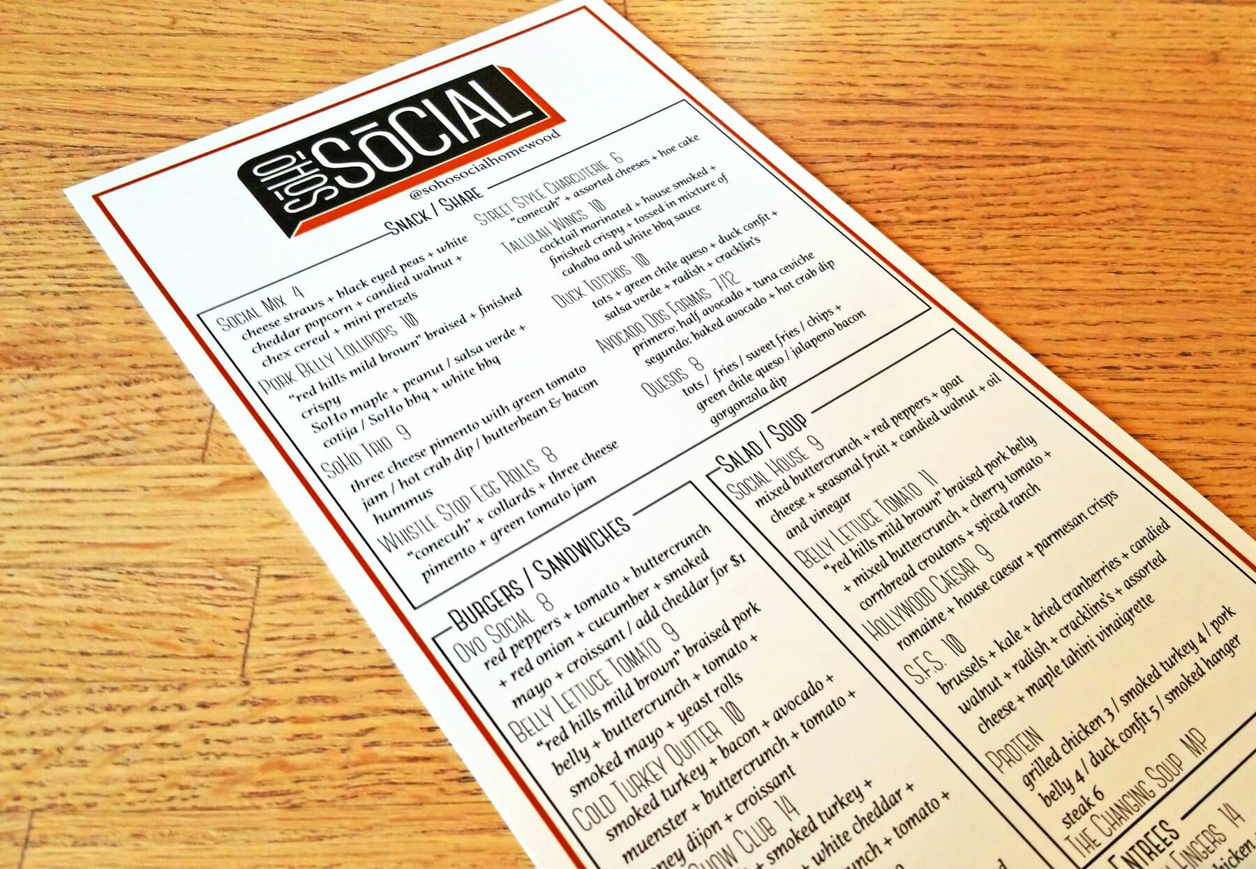 The menu concept is Southern cuisine with creative twists. The menu concept is Southern cuisine with creative twists.