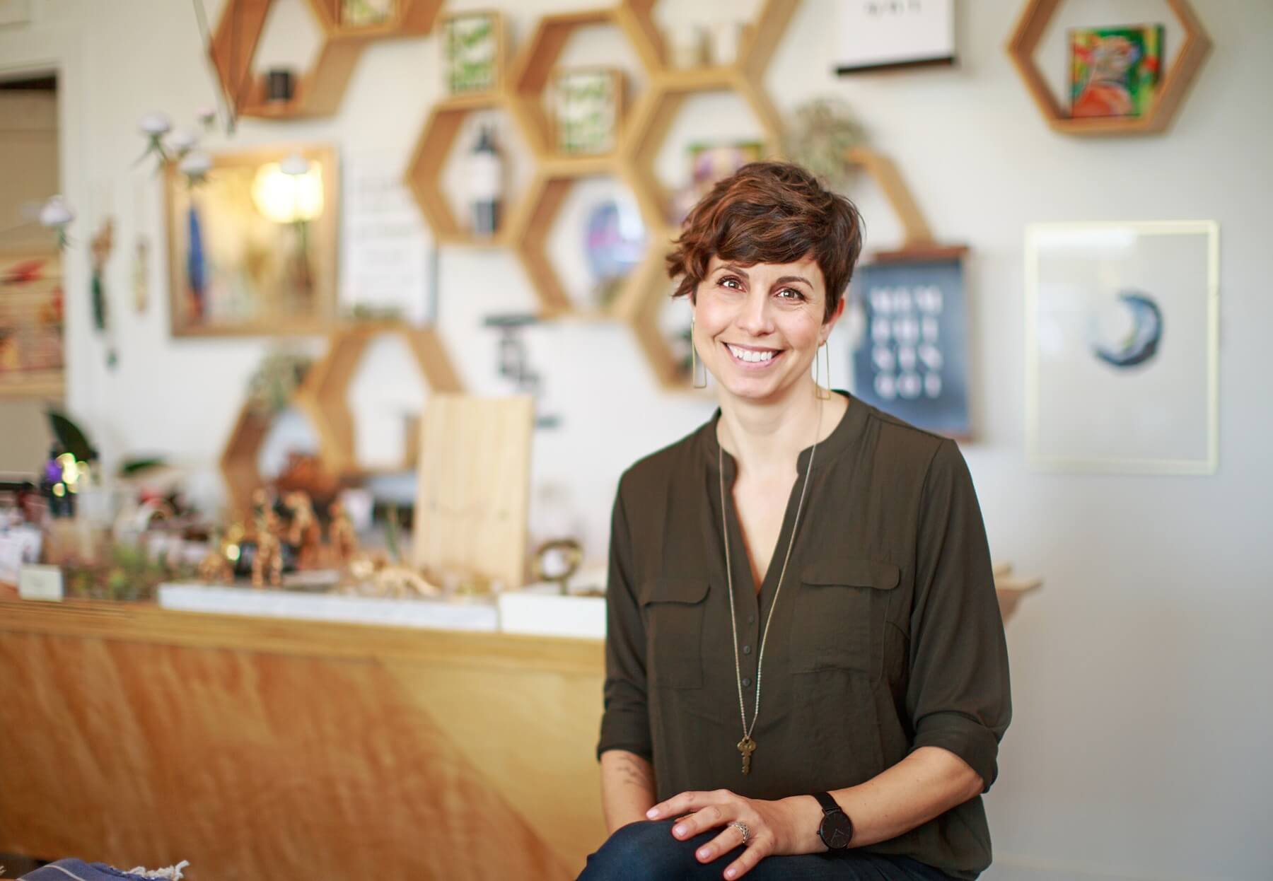 Mary Claire White, owner of Falling Into Place