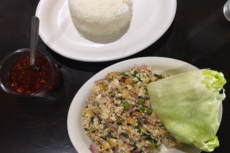 These Nashville international restaurants pack the heat! Tofu larb makes the dish a tasty (though still fiery) vegetarian option.