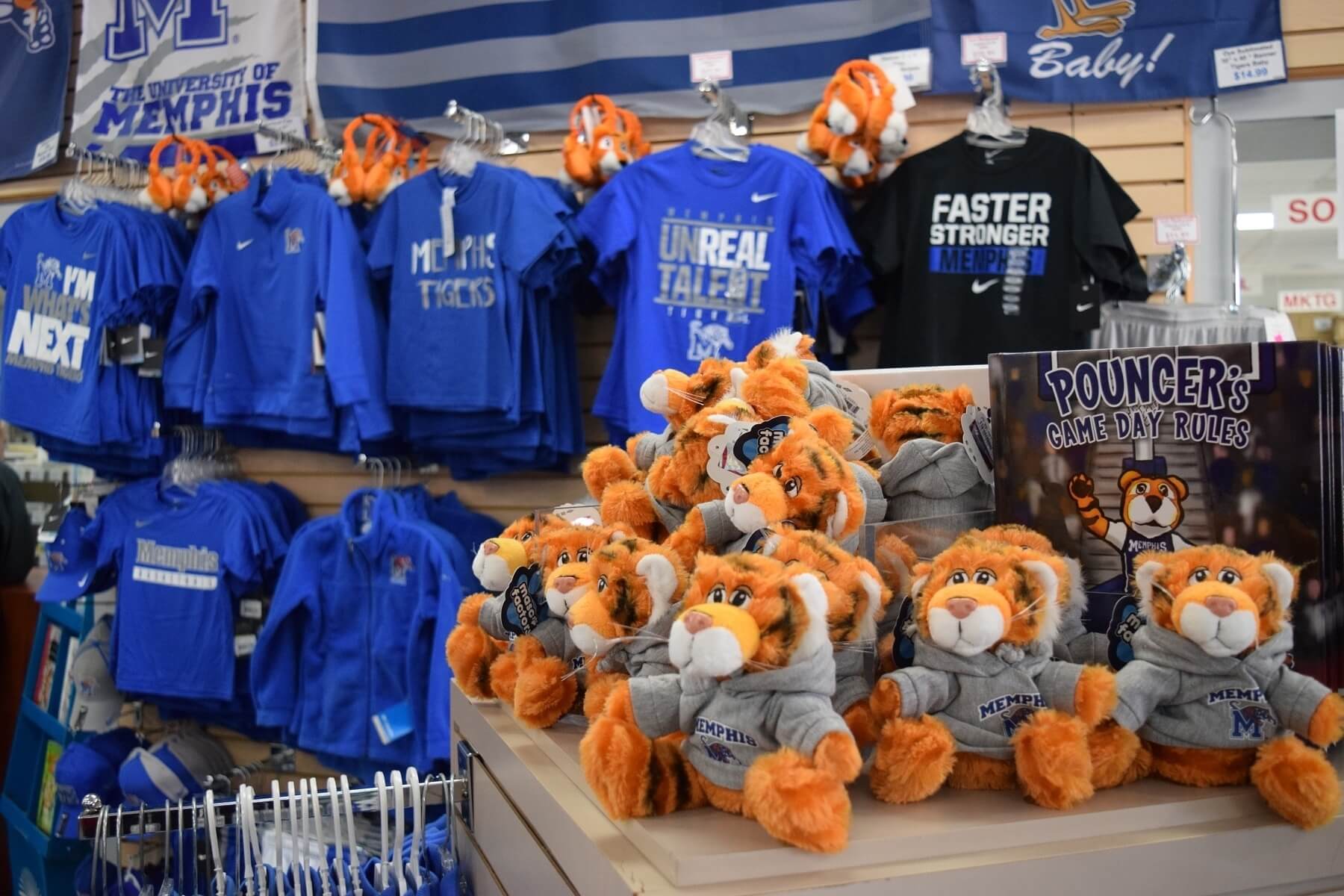 Tiger Bookstore has a entire section devoted to Tiger gear for the kiddos. Tiger Bookstore has a entire section devoted to Tiger gear for the kiddos.