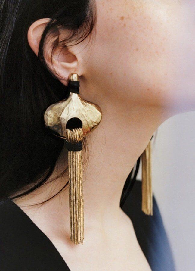 large gold statement earrings