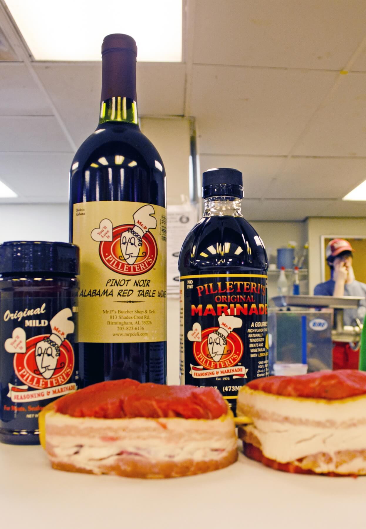 Along with meats, Mr. P’s also sells a wide variety of sauces and spices as well as cheeses and wine.