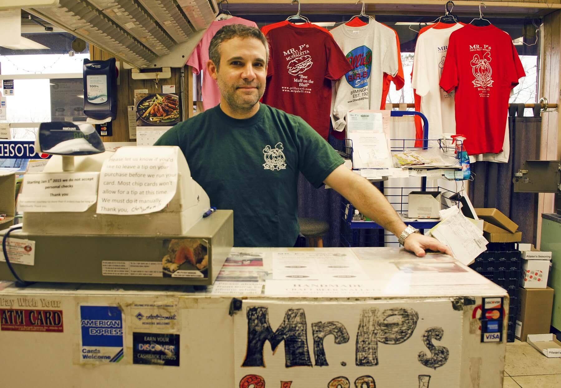 The original Mr. P, Charles Pilleteri, pioneered the deli decades ago. Pictured above, Pilleteri’s son, Chris, helps his father run the business today.