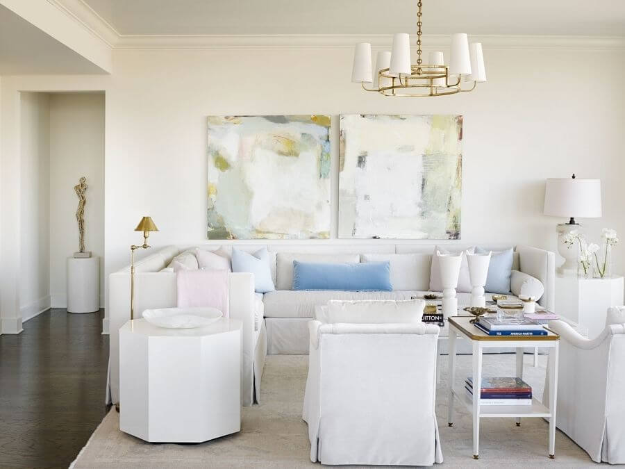 “This high-rise felt like you are in the clouds, so we wanted the condo to feel like a pretty jewel box,” says Melanie. Image: Emily followill