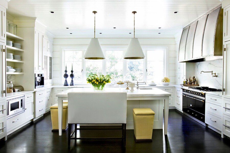 Although the house is new, Melanie designed the kitchen to feel like an old house, with a bit of an urban French style. Image: Erica George Dines