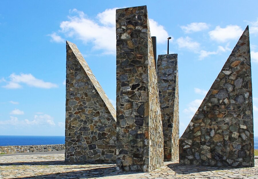 Perched at the easternmost point of the United States on a dramatic peak, Point Udall is an impressive monument and sundial to visit and, because of its location, a popular destination for sunrises.