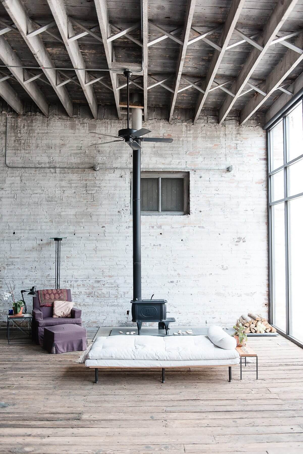 “I love the sense of space, this big voluminous space, and the fact that it has that sense of having had a life before,” says Cheryl. “I love the sense of space, this big voluminous space, and the fact that it has that sense of having had a life before,” says Cheryl.