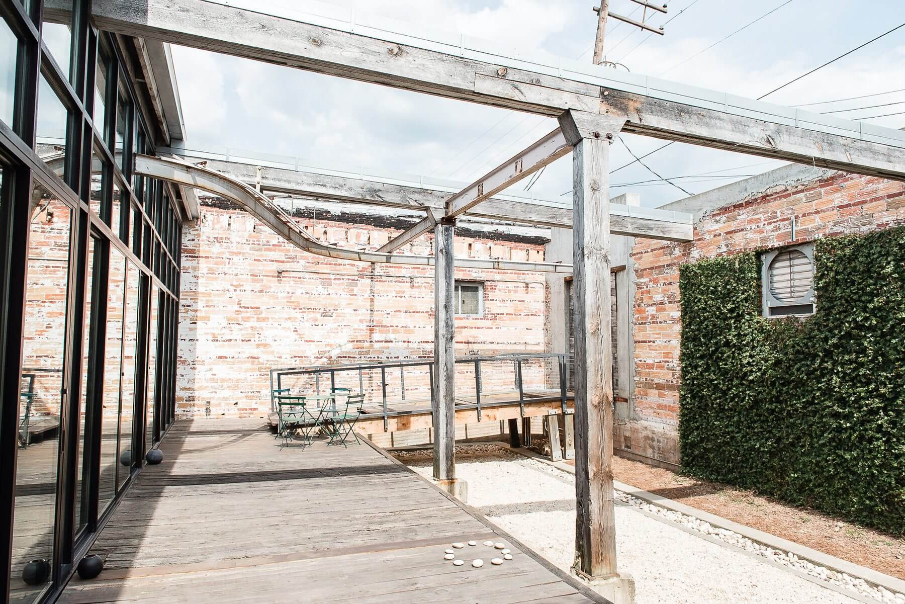 The re-imagined courtyard is a forward-thinking model for personal outdoor urban living. The re-imagined courtyard is a forward-thinking model for personal outdoor urban living.