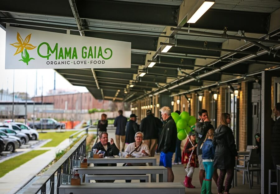 Mama Gaia has an outdoor patio for dining when the weather is nice. Image: Mama Gaia