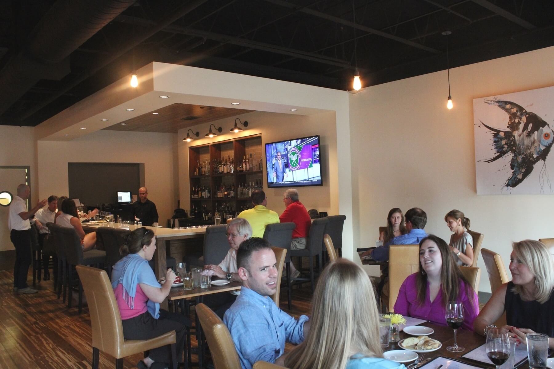 Locals rave about the laid-back bar being a great place to grab a excellent meal and a glass of wine with friends.