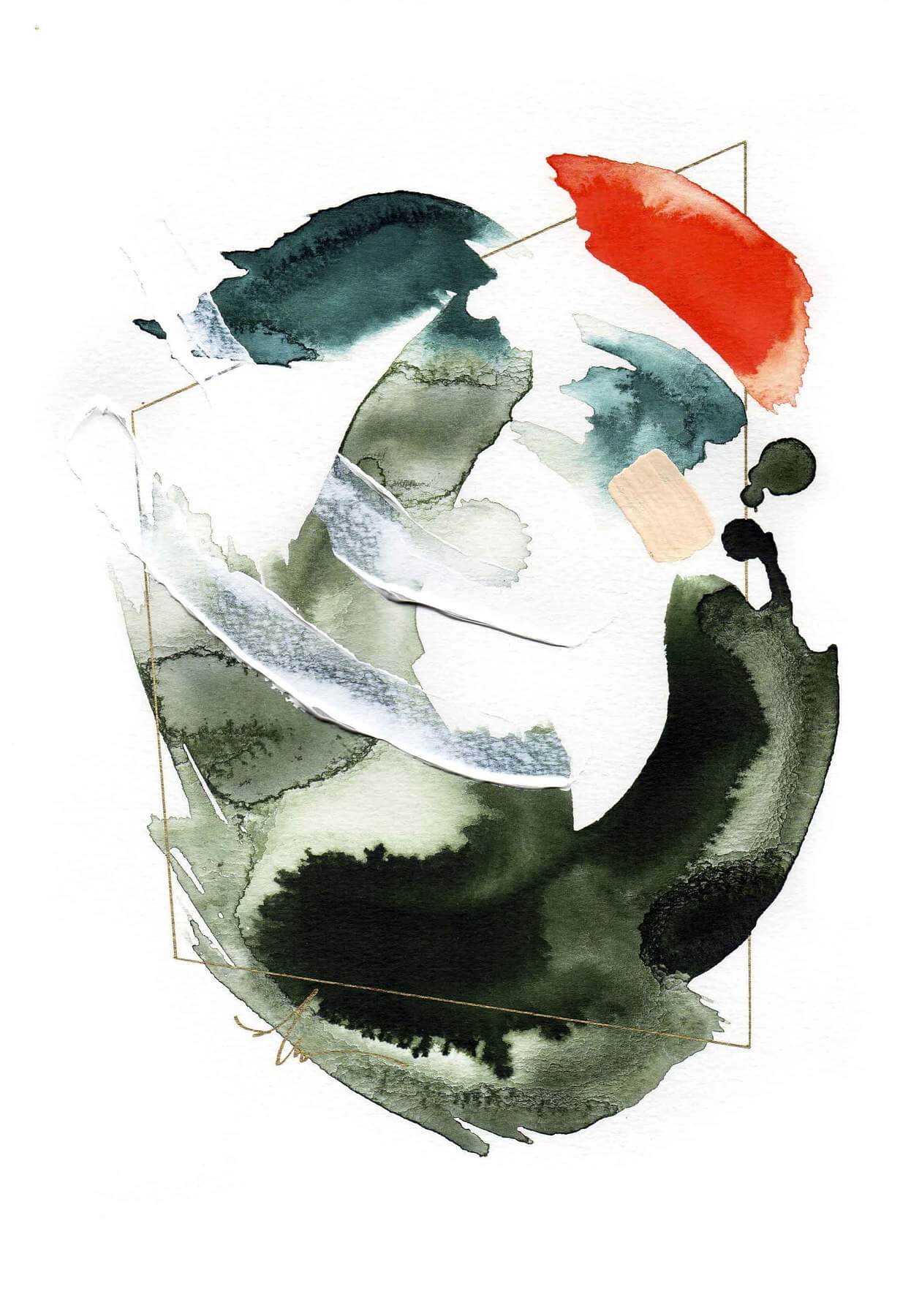 ebw Artwork artist Beth Winterburn's, 8.5 x 11.5 painting from the "How You to Me" series, $105, at ebw-artwork.com