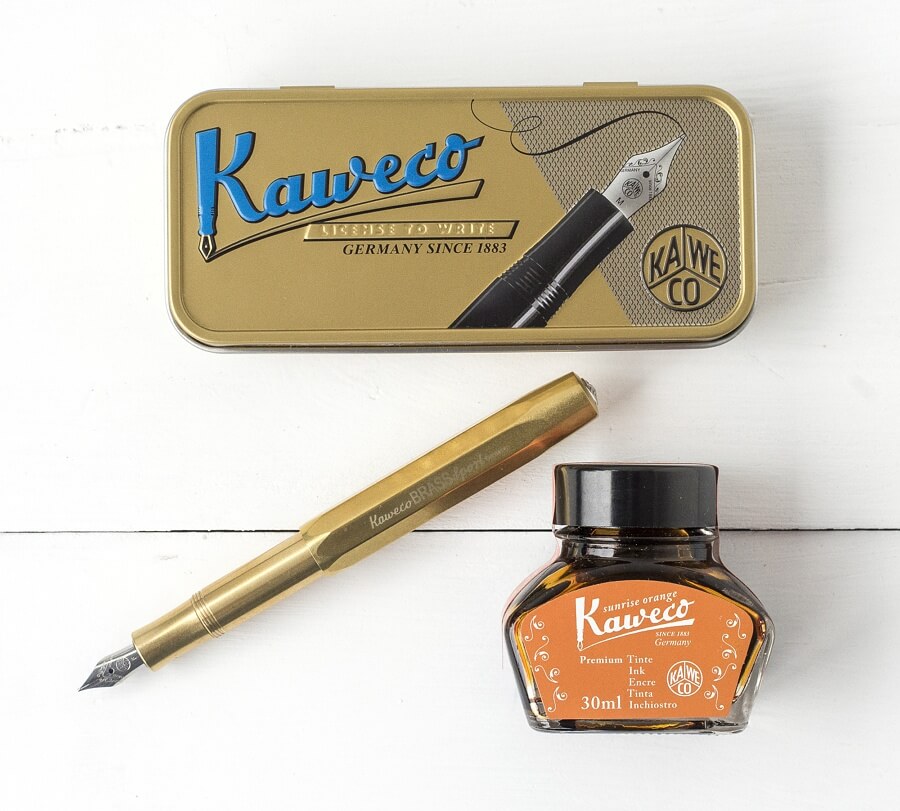 KawecoCalligraphyBrassPen 112.00 Kaweco SunriseOrageInk 16.00