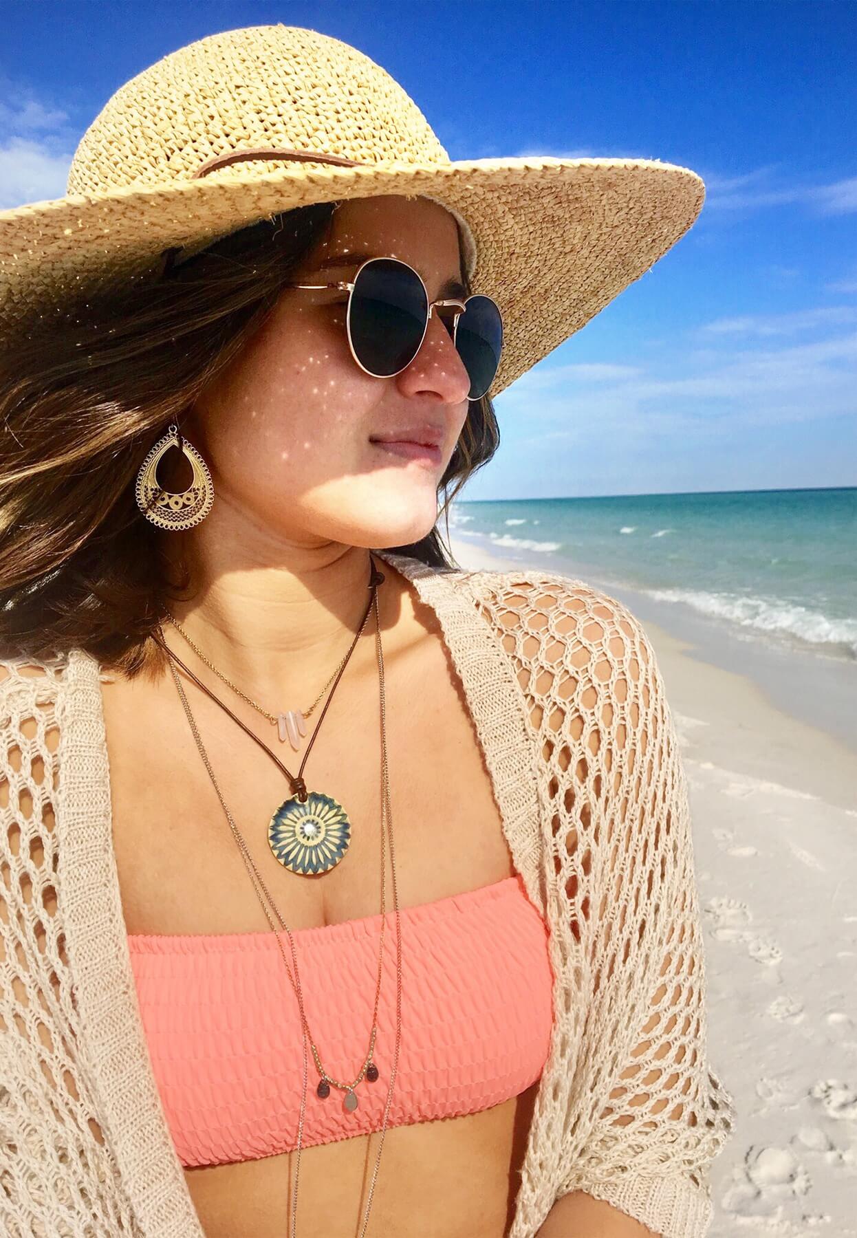 Pottery necklace-and-essential-oil-diffuser-in-one, $25 to $28, at Delta Groove Yoga, Champalou Spa, Southern Whimsy or on Nautilus Pottery's Etsy shop