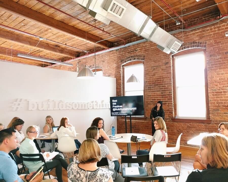 Students of this Best Social Media Practices class learn from local professional Corri Smith. Students of this Best Social Media Practices class learn from local professional Corri Smith.