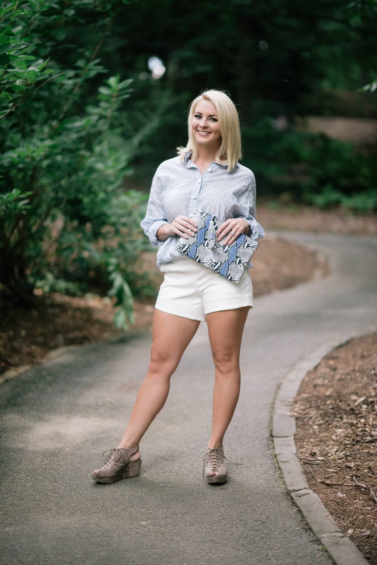 From Manhattan South: Hunter Bell Laura Tunic, $260; Hunter Bell Franklin Short, $240. 