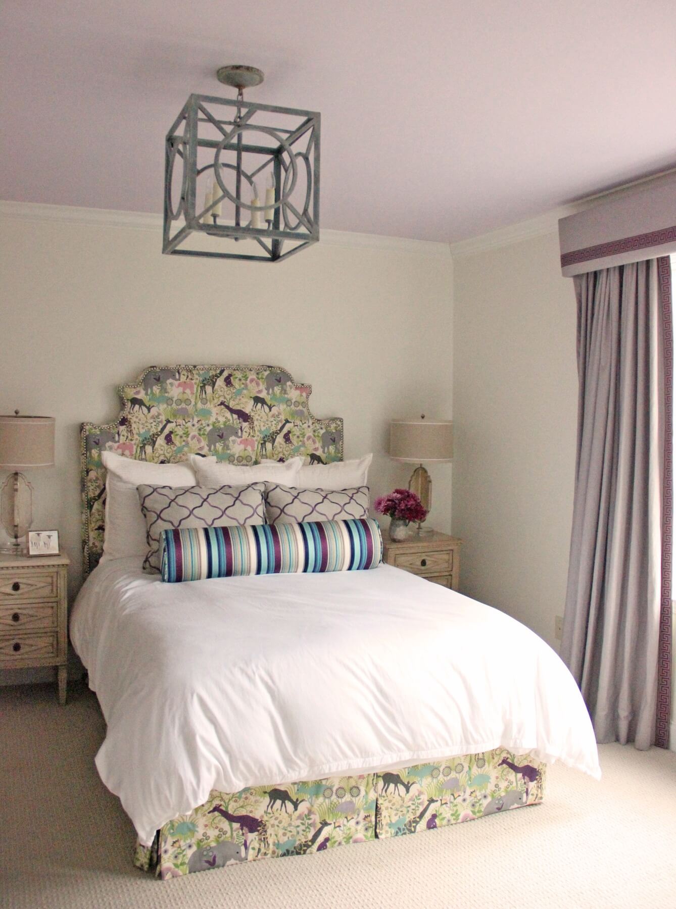 "My favorite thing is that the homeowner went with a really fun print on the backsplash and bed skirt," says Marianne of this young girl's room. "I do feel like kids’ rooms should be fun. They are only young once." Image: Marianne Strong