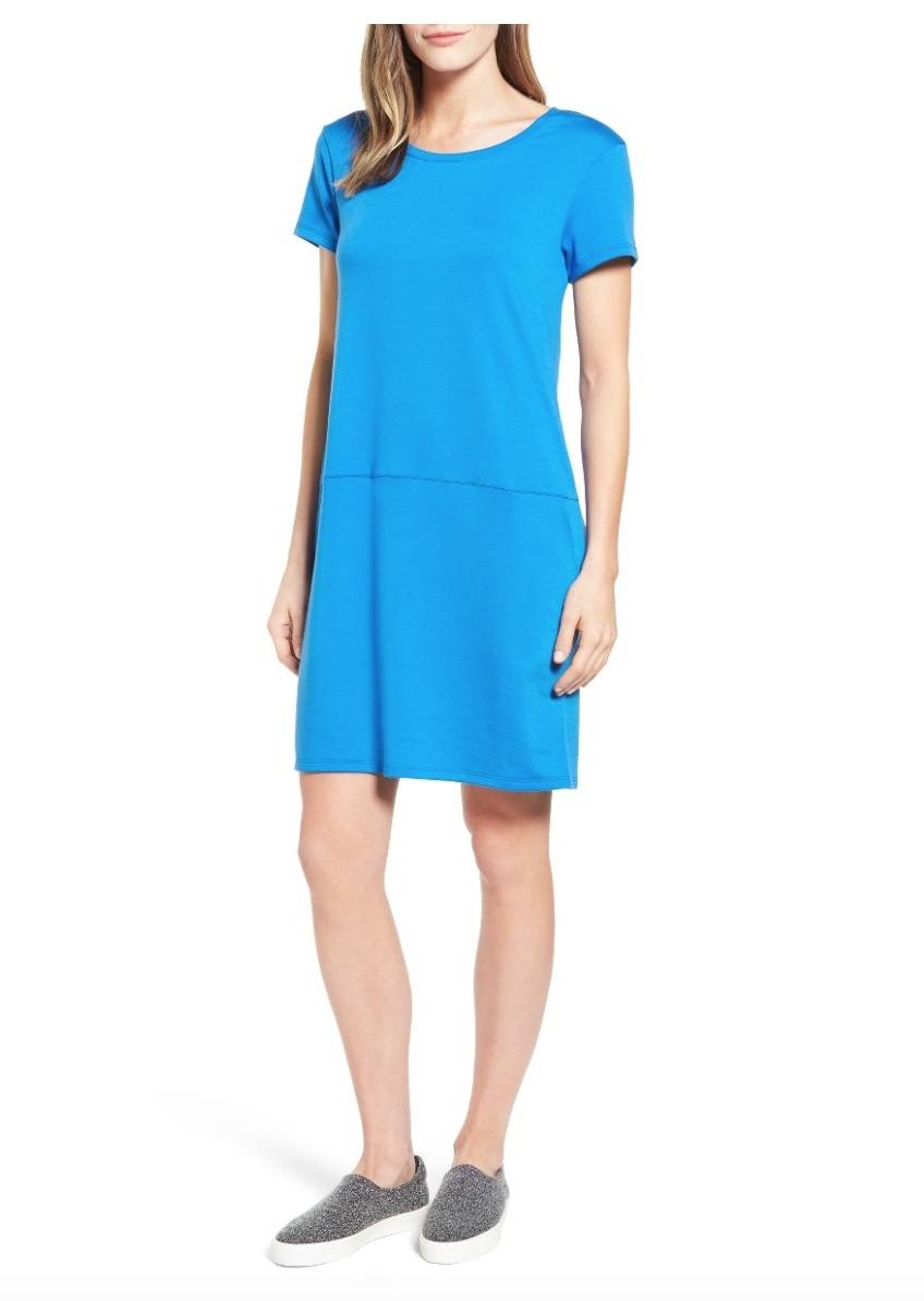 You can pair a casual t-shirt dress with almost anything! Image: Nordstrom