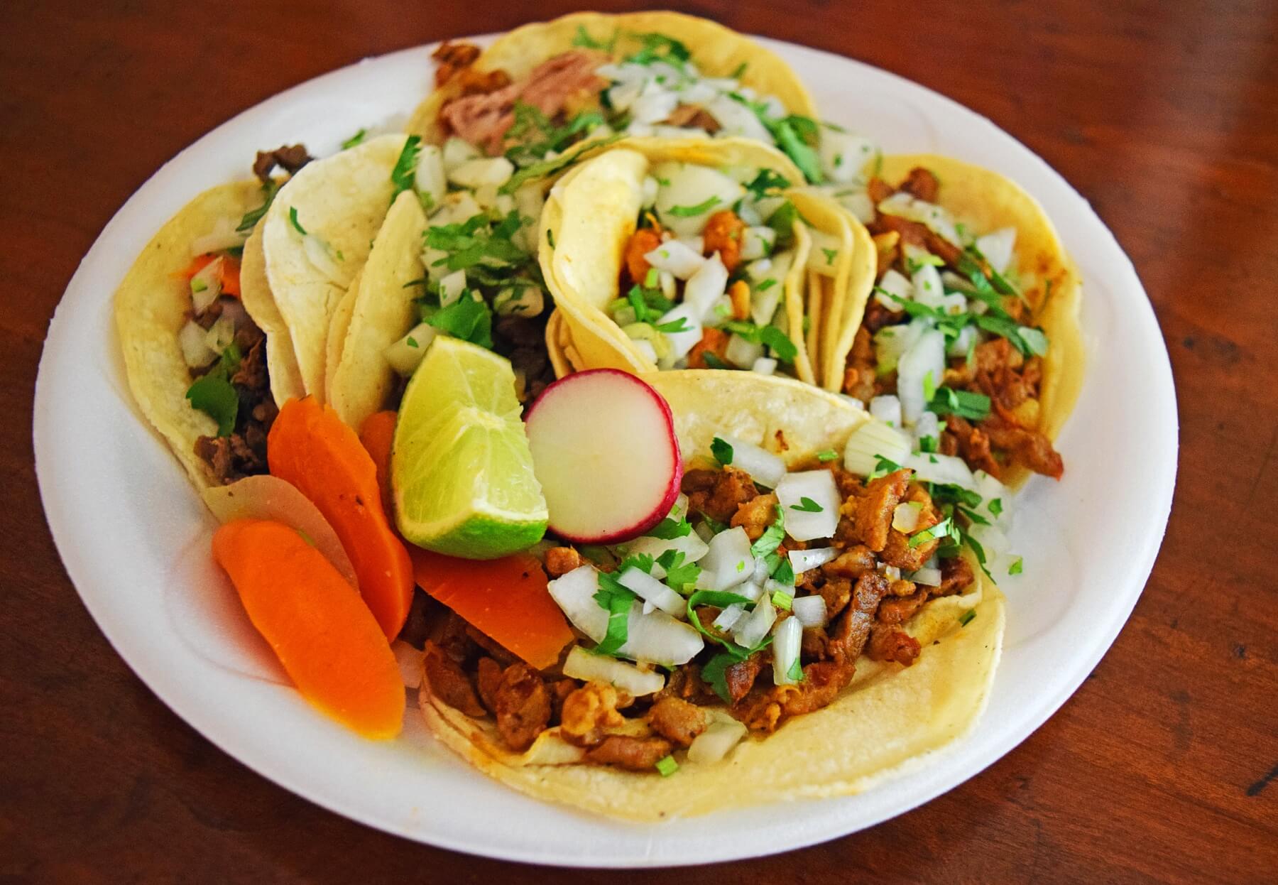 Taqueria Express #5 serves up authentic Mexican tacos. At 99 cents each, we can’t help but order more than one! Taqueria Express #5 serves up authentic Mexican tacos. At 99 cents each, we can’t help but order more than one!