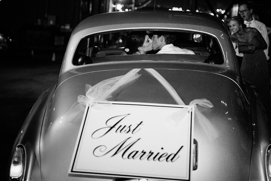 The happy couple headed on their way! 