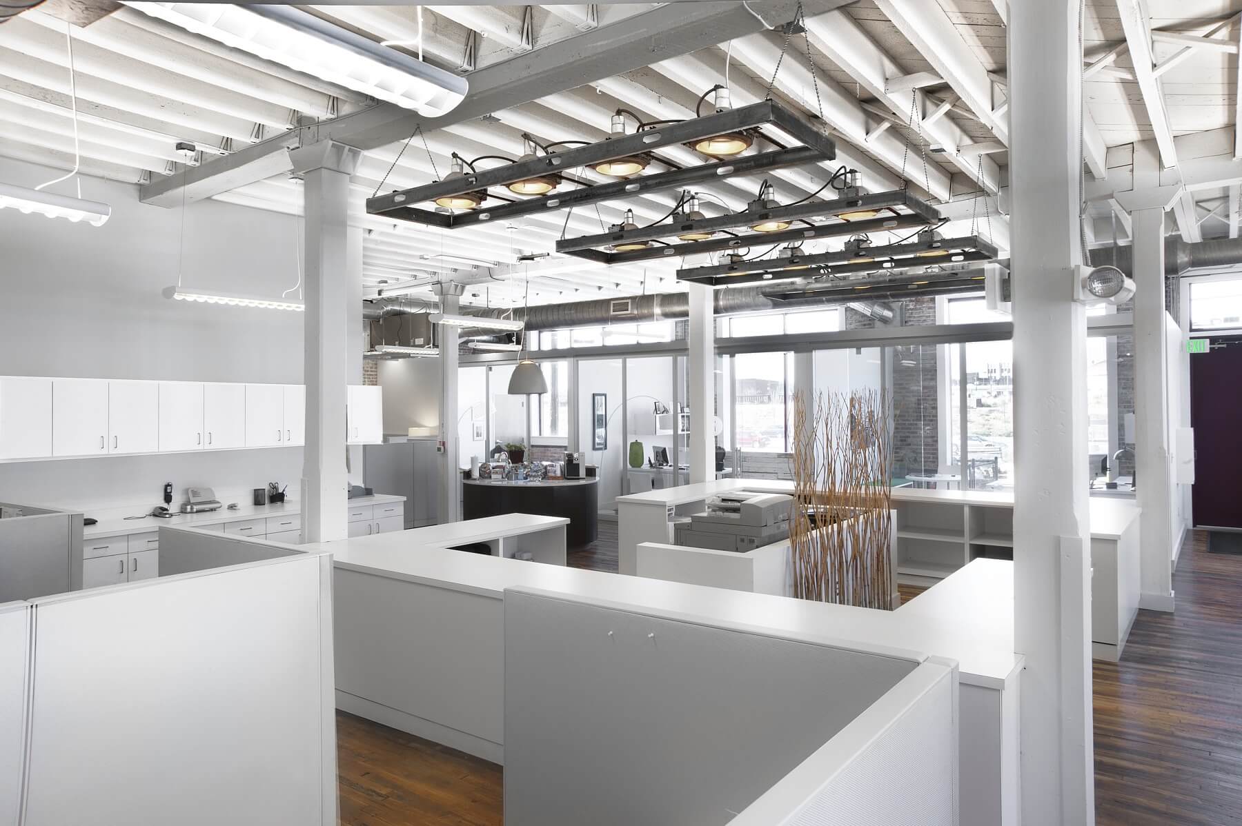 Another section of the building is converts the historical space into an airy, light-filled modern office. Image: Liesa Cole Another section of the building is converts the historical space into an airy, light-filled modern office. Image: Liesa Cole