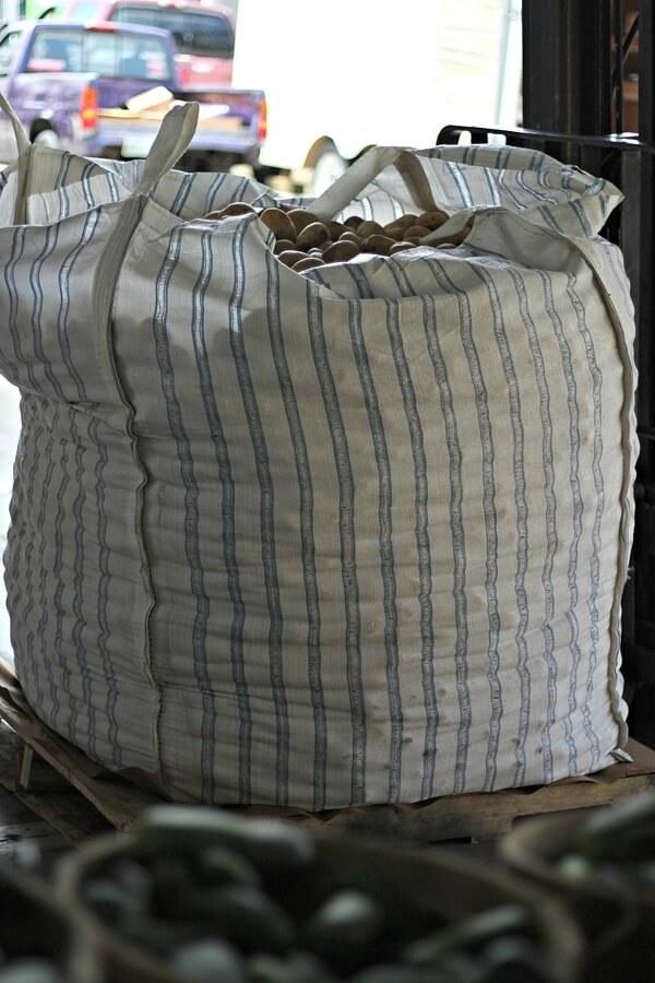 Good luck carrying this bag of potatoes home! 