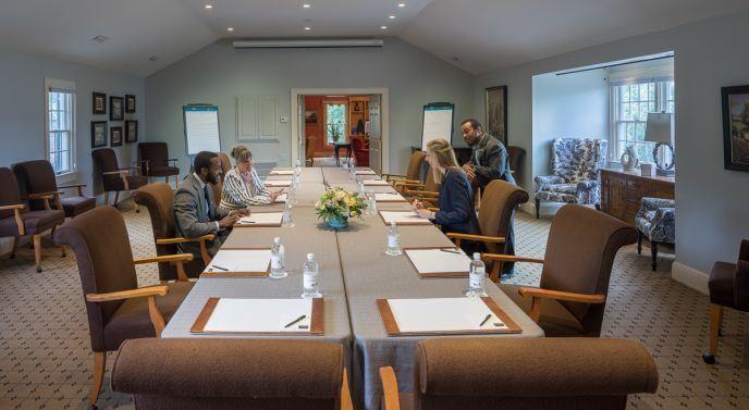 Each of Fearrington's meeting spaces are technology-ready and fully equipped. Image: Fearrington Village