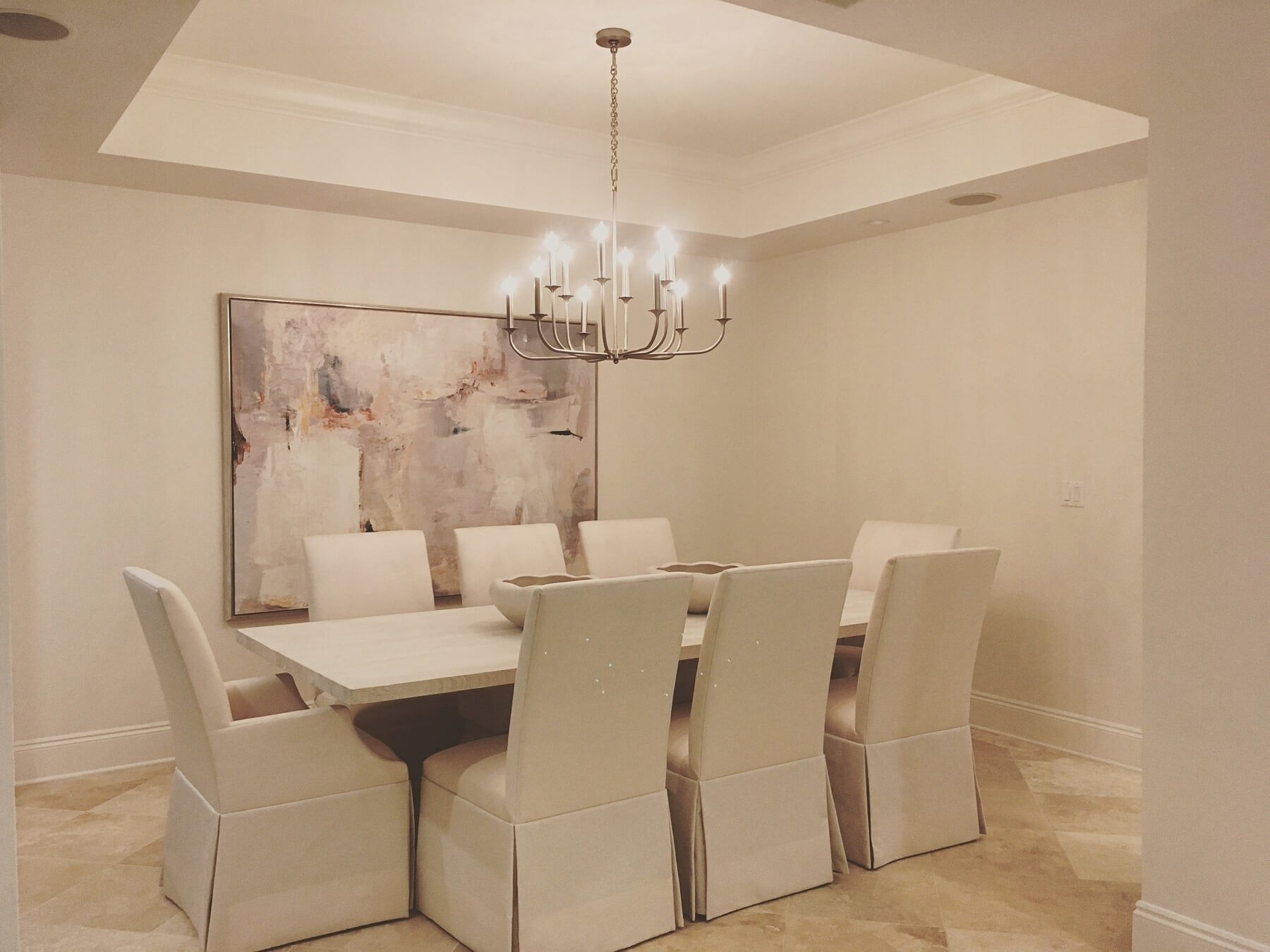 After: The redesigned dining room is a total transformation. 