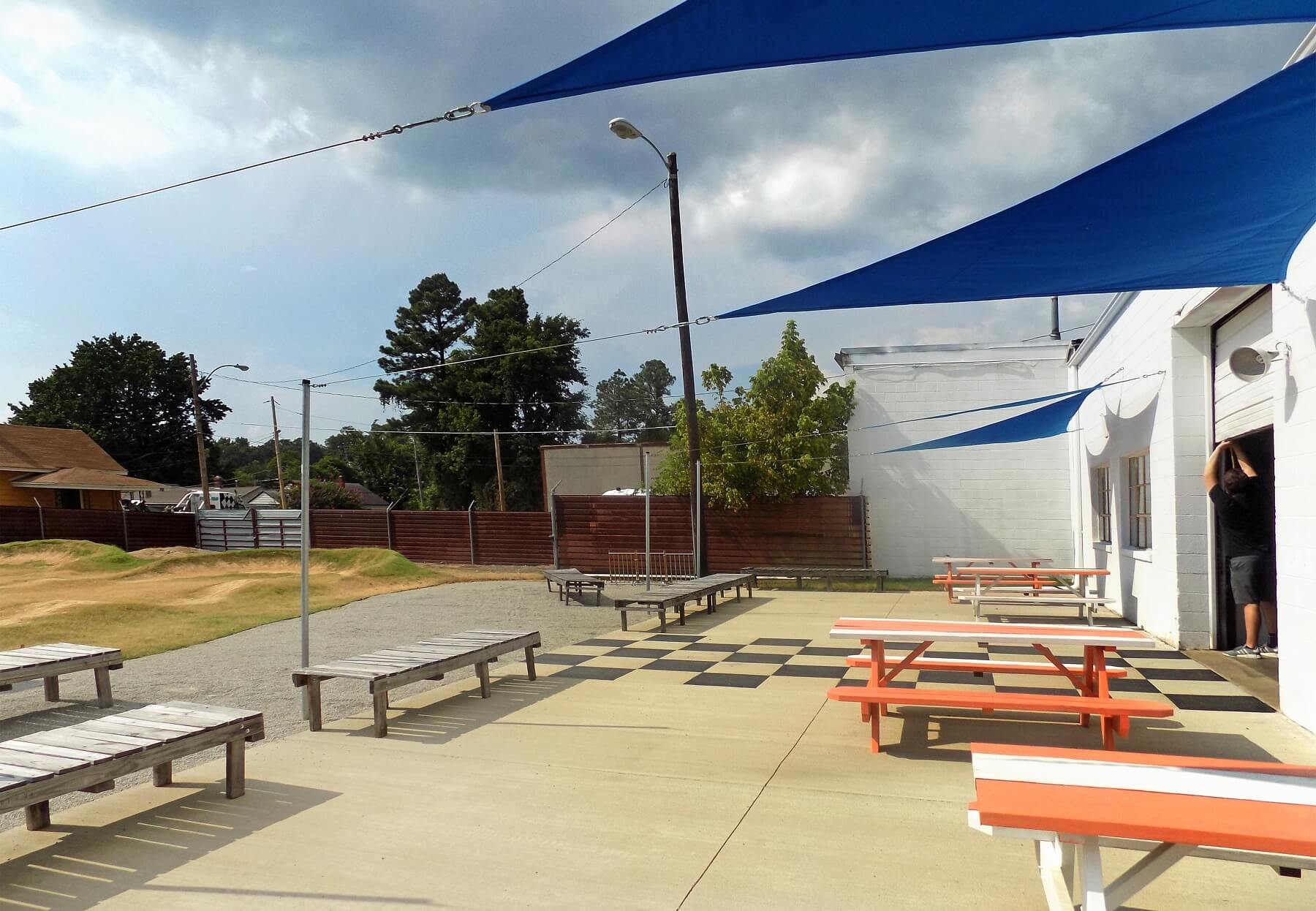 The Bikesmith's back patio and adjacent 4,500-square-foot contained dirt track is a great hangout. The Bikesmith's back patio and adjacent 4,500-square-foot contained dirt track is a great hangout.