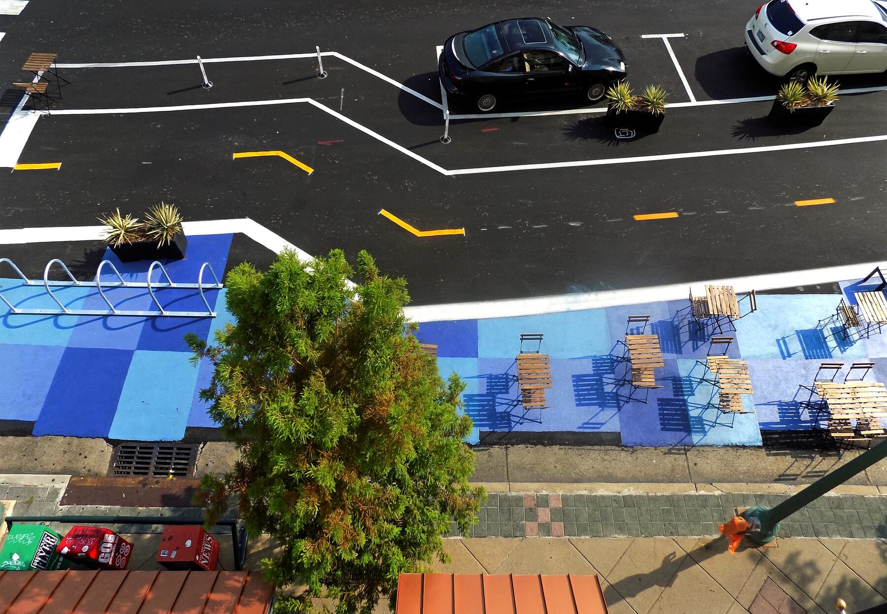An aerial view of the Great Streets Pilot Project An aerial view of the Great Streets Pilot Project