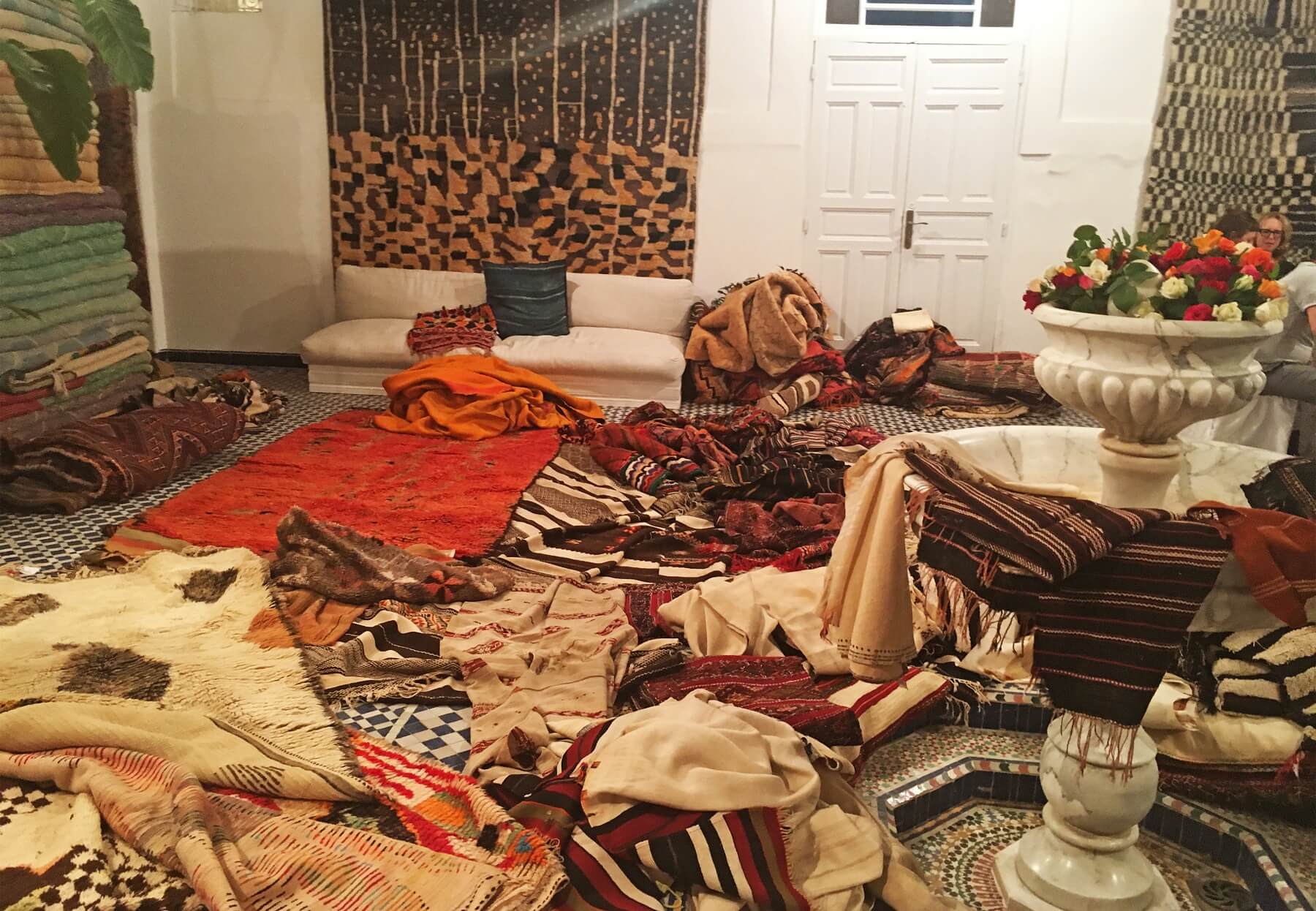 Paige says this is the mess she makes when she visits her rug vendors and sifts trough their collections. It's a necessary evil, and someone's got to do it!