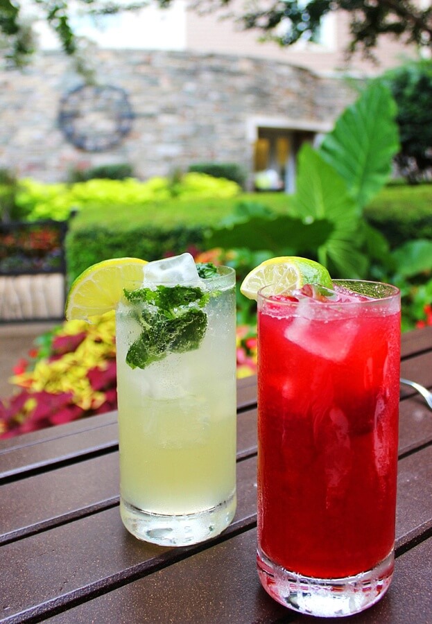 Specialty cocktails at Georgia’s include fruits from local farms and herbs from the on-site garden. Specialty cocktails at Georgia’s include fruits from local farms and herbs from the on-site garden.