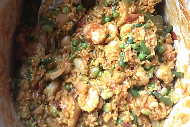 Recipe: Easy Weeknight Vegetable and Shrimp Paella