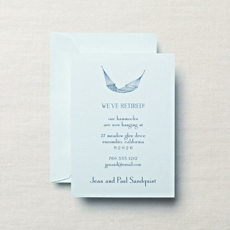 The infusion of clever twists and a touch of humor characterize modern-day moving announcements with options as creative as announcements in the shape of paper planes or using moving materials. stationery