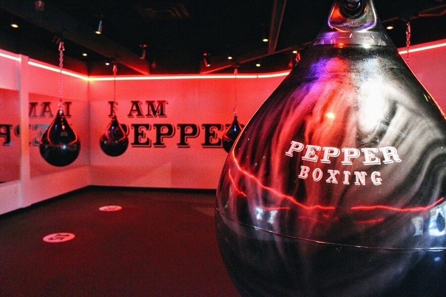 Try out the tear-drop style bags at Pepper Boxing! 