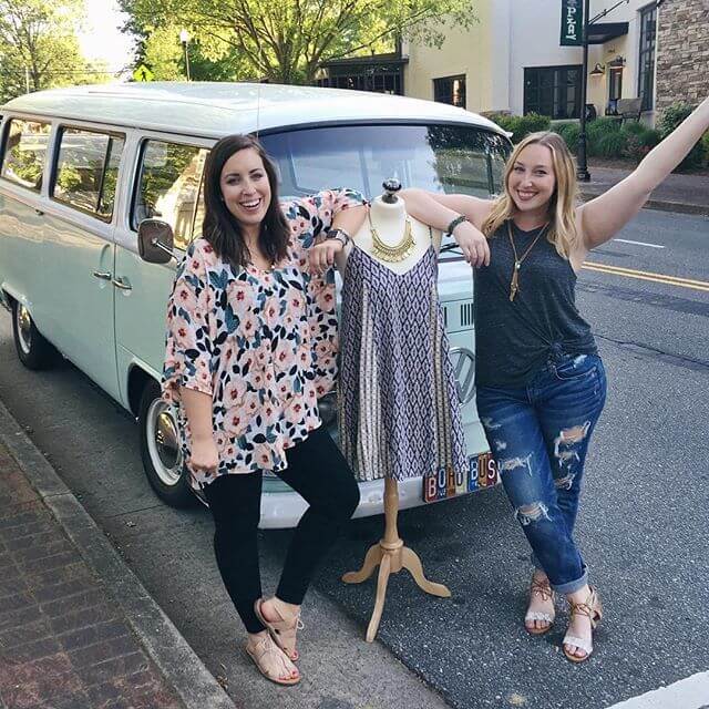 Erin (right) and Rachel (left), are the dedicated, stylish owners behind Atlanta’s Boho Bus.