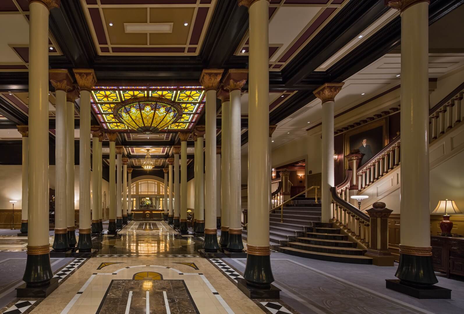 The say everything's bigger in Texas, and based on the size of The Driskill's lobby, we'd have to agree. The say everything's bigger in Texas, and based on the size of The Driskill's lobby, we'd have to agree.