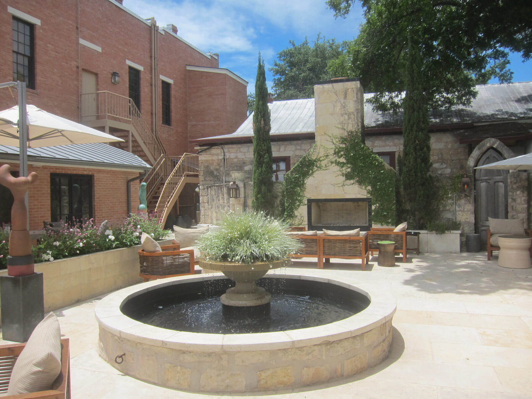 The charming courtyard at Vaudeville.