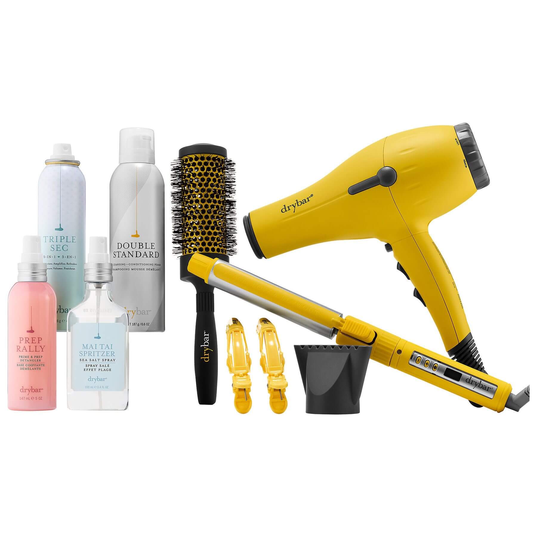 Our biggest strife with hair styling is finding the right products. This Winter Waves bundle by Drybar solves that problem. Good for all hair types, this bundle includes a blow dryer, curling iron, accessories and a few wave-enducing products for creating the perfect, effortless do. This set, by Drybar, is $299. Details here. Our biggest strife with hair styling is finding the right products. This Winter Waves bundle by Drybar solves that problem. Good for all hair types, this bundle includes a blow dryer, curling iron, accessories and a few wave-enducing products for creating the perfect, effortless do. This set, by Drybar, is $299. Details here.