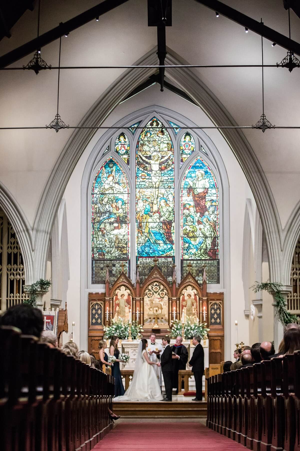 The morning of the wedding Miller woke up and discovered that she had lost her voice! “I did not have a voice. I mean, no words were coming out of my mouth,” Miller says. “It would come and go throughout the day, and then at the altar I tried to speak and nothing came out. People thought I was crying, and I wasn’t crying — I just couldn’t speak!”