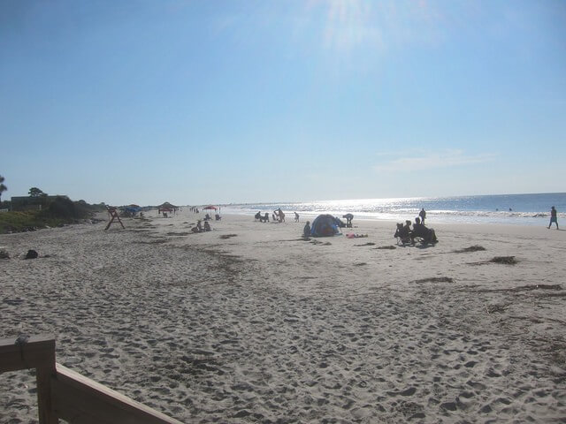 The rising and falling tides of St. Simons wash the beaches clean twice a day.