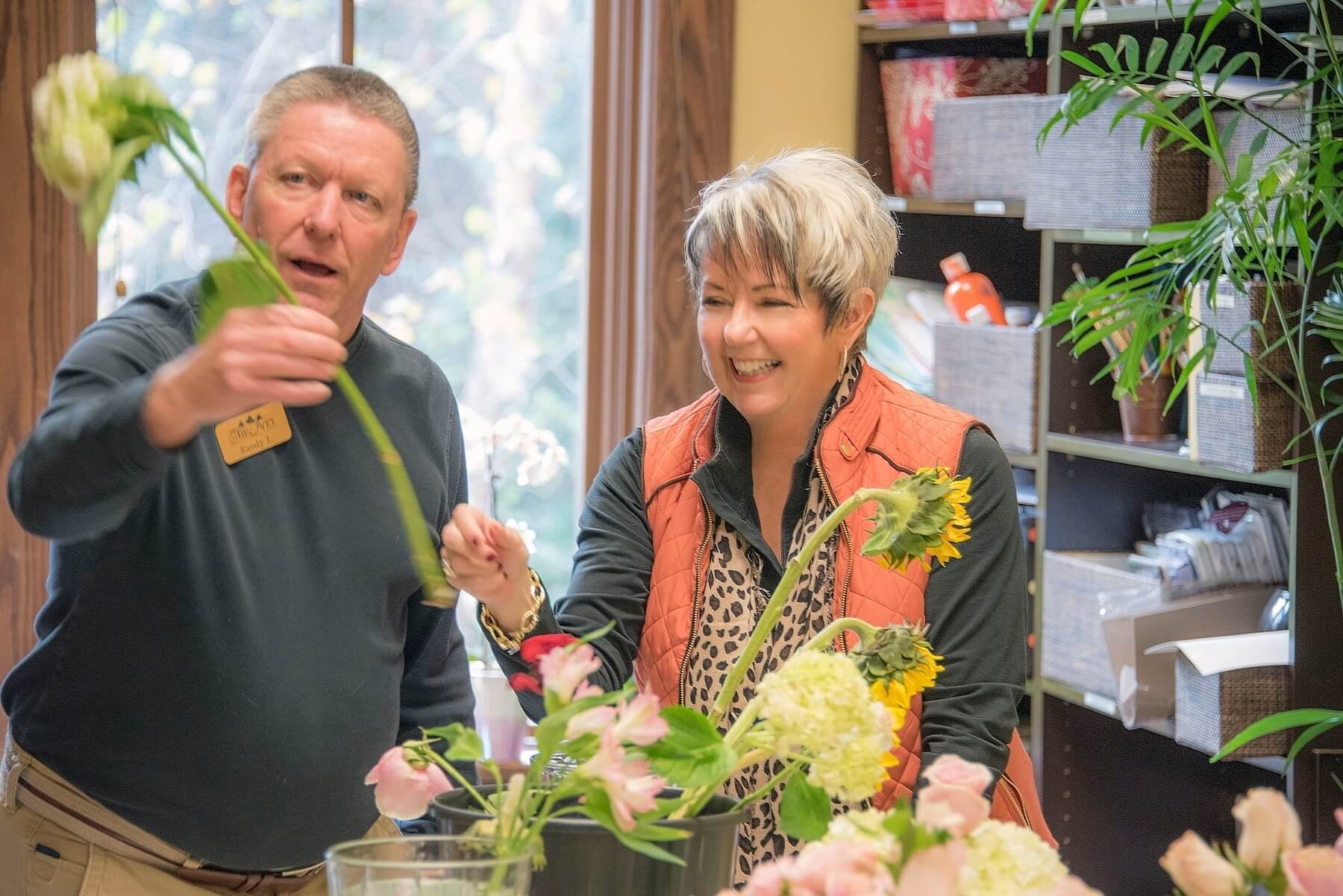 Lynn is pictured here with a member of The Ivey. Image: Gerin Choinier