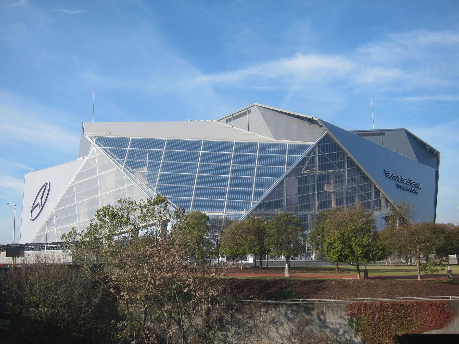 The Mercedes-Benz Stadium dwarfed the Georgia Dome next door until its little brother was imploded last November. The Mercedes-Benz Stadium dwarfed the Georgia Dome next door until its little brother was imploded last November.