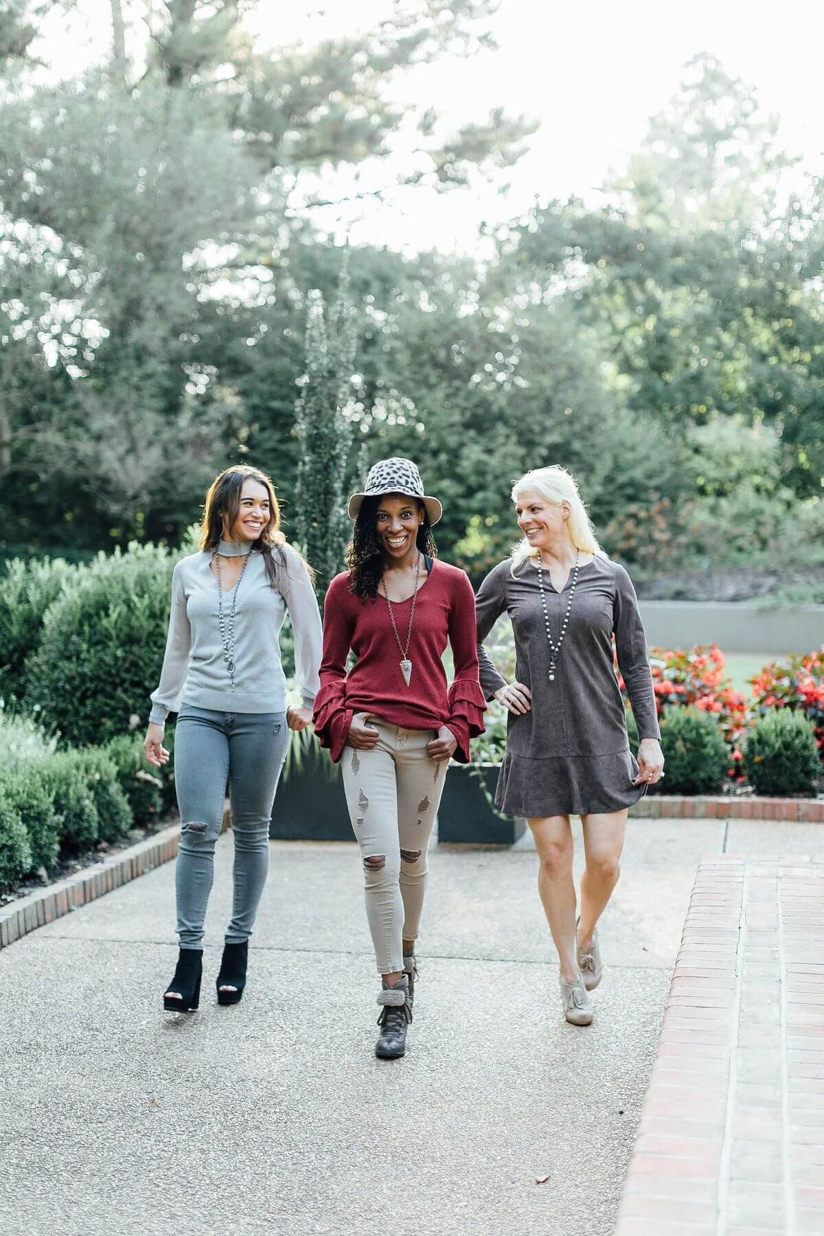 Christi, Stephanie and Kelli model these smart and stylish looks from Lori James Contemporary boutique. 