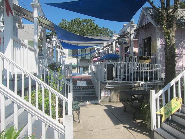 These cute little cottages contain shops and ice cream stands.