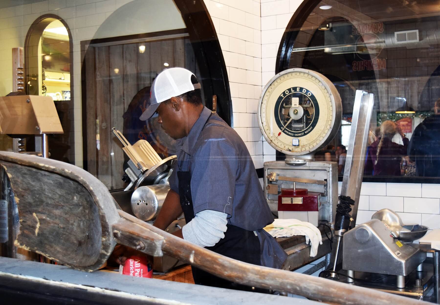 Buttermilk biscuits are made from scratch daily at Sunrise Memphis. So many in fact, they even have a designated open-style biscuit kitchen where you can watch the buttery, pillowy magic happen. Sunrise Memphis