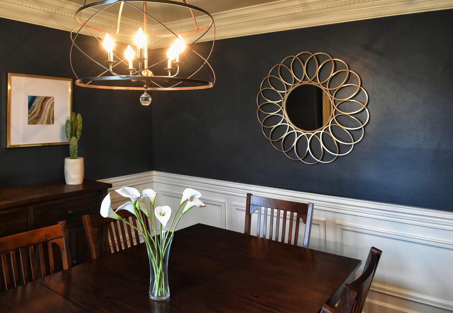 If you are wary of patterns on fabrics, incorporate geometric patterns through your hardware and lighting fixtures. Image: Living Spaces by Lyn If you are wary of patterns on fabrics, incorporate geometric patterns through your hardware and lighting fixtures. Image: Living Spaces by Lyn